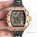 Swiss Richard Mille RM 11-03 Flyback 7750 Watch Skeleton Dial Black Rubber